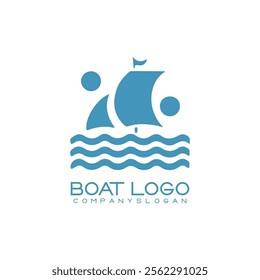 Sailing ship logo vector illustration design