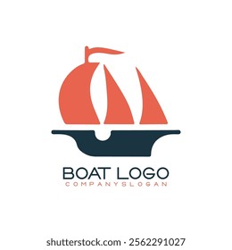 Sailing ship logo vector illustration design