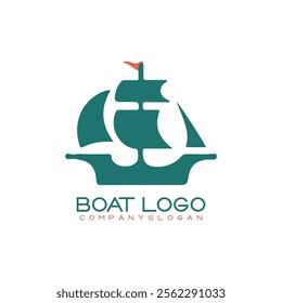 Sailing ship logo vector illustration design