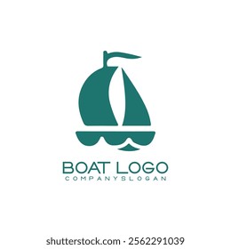 Sailing ship logo vector illustration design