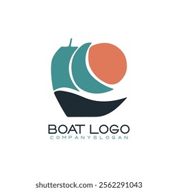 Sailing ship logo vector illustration design