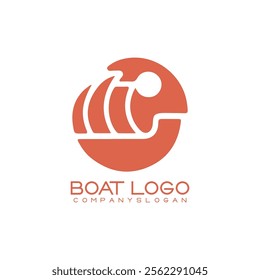 Sailing ship logo vector illustration design