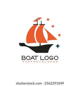 Sailing ship logo vector illustration design