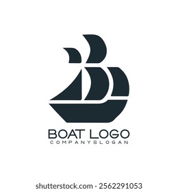 Sailing ship logo vector illustration design