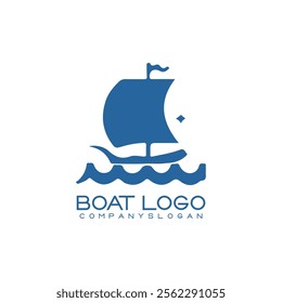 Sailing ship logo vector illustration design