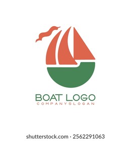 Sailing ship logo vector illustration design