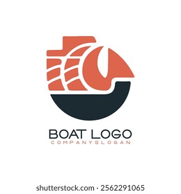 Sailing ship logo vector illustration design