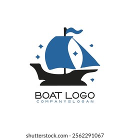 Sailing ship logo vector illustration design