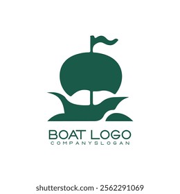 Sailing ship logo vector illustration design