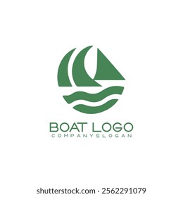 Sailing ship logo vector illustration design