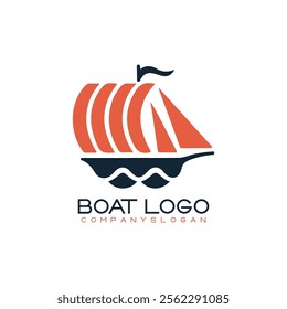 Sailing ship logo vector illustration design