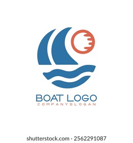 Sailing ship logo vector illustration design