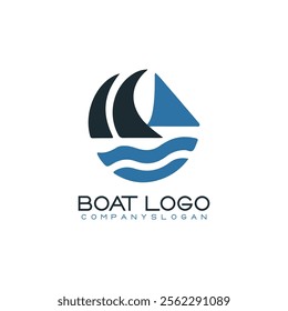 Sailing ship logo vector illustration design