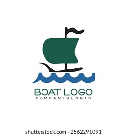 Sailing ship logo vector illustration design