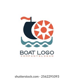 Sailing ship logo vector illustration design