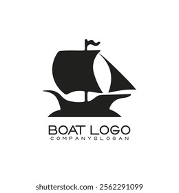 Sailing ship logo vector illustration design