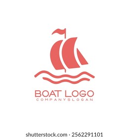 Sailing ship logo vector illustration design