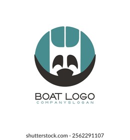 Sailing ship logo vector illustration design