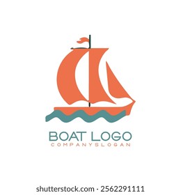 Sailing ship logo vector illustration design