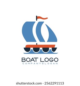 Sailing ship logo vector illustration design