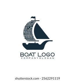 Sailing ship logo vector illustration design