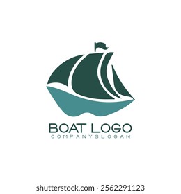 Sailing ship logo vector illustration design