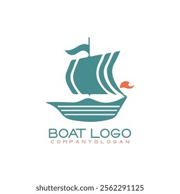 Sailing ship logo vector illustration design