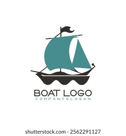 Sailing ship logo vector illustration design