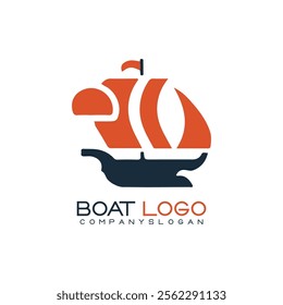 Sailing ship logo vector illustration design