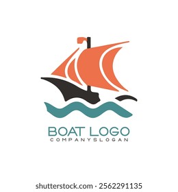 Sailing ship logo vector illustration design