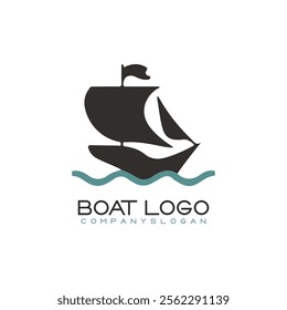 Sailing ship logo vector illustration design