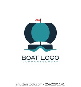 Sailing ship logo vector illustration design