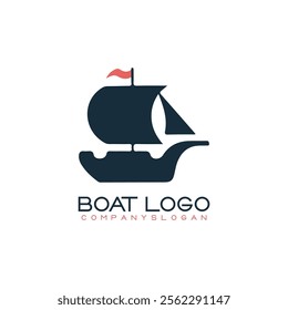 Sailing ship logo vector illustration design