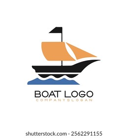 Sailing ship logo vector illustration design