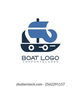 Sailing ship logo vector illustration design