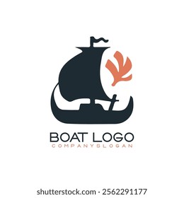 Sailing ship logo vector illustration design