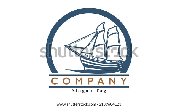 Sailing Ship logo. You\
can change the name or color of this work can be applied to various\
print media.