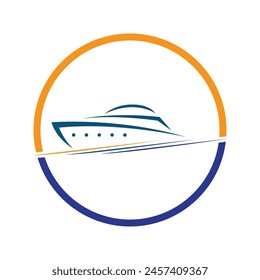 sailing ship logos and symbols,cruise ship logo design vector illustration