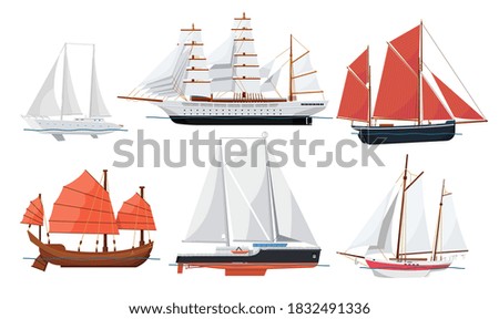 Similar – Image, Stock Photo Red boat in the river