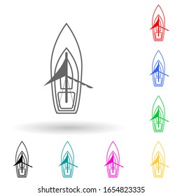 sailing ship multi color style icon. Simple glyph, flat vector of ships icons for ui and ux, website or mobile application