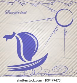 Sailing ship in the ocean