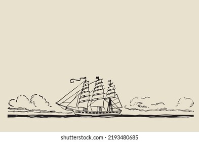 Segelschiff auf See