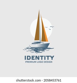 sailing ship sea transportation design vector