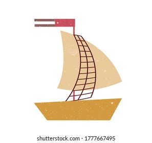 sailing ship simple  background stock vector background