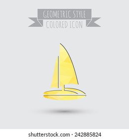 sailing ship symbol . icon boat steamer.  sailboat sign