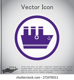 sailing ship symbol . icon boat steamer.  sailboat sign