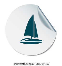 sailing ship symbol . icon boat steamer.  sailboat sign