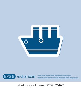 sailing ship symbol . icon boat steamer.  sailboat sign