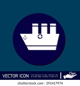 sailing ship symbol . icon boat steamer.  sailboat sign