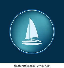 sailing ship symbol . icon boat steamer.  sailboat sign